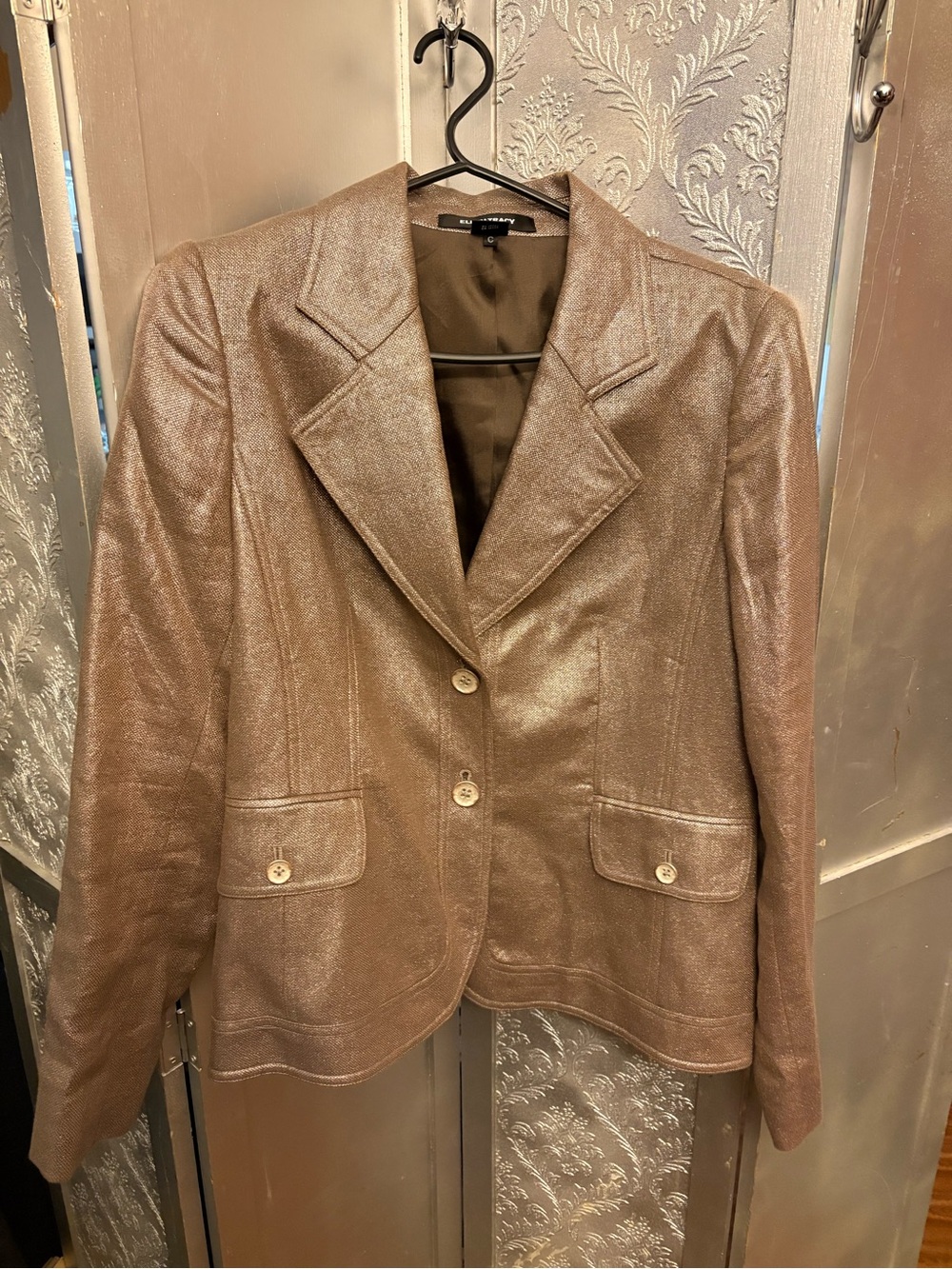 Metallic Brown beige Women's Blazer Jacket
